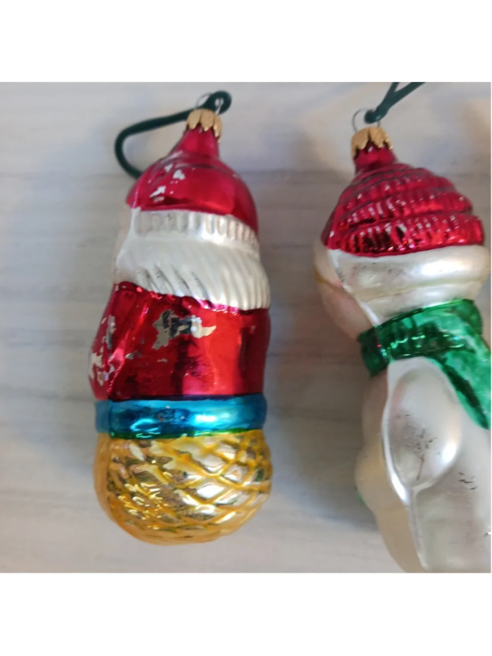 VTG Kurt S. Adler Traditional BLOWN Glass Ornaments Snowman Santa Angel